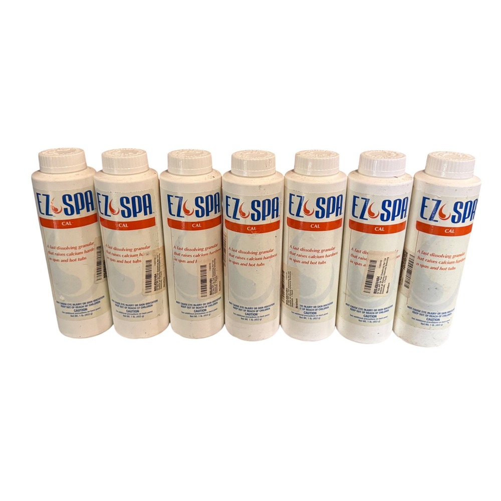 Lot of 7 EZ SPA CAL Calcium Hardness Increaser for Spas and Hot Tubs 1lb Each